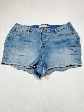 Torrid Denim Shorts 22 Button Fly Cotton Blend Cut Off